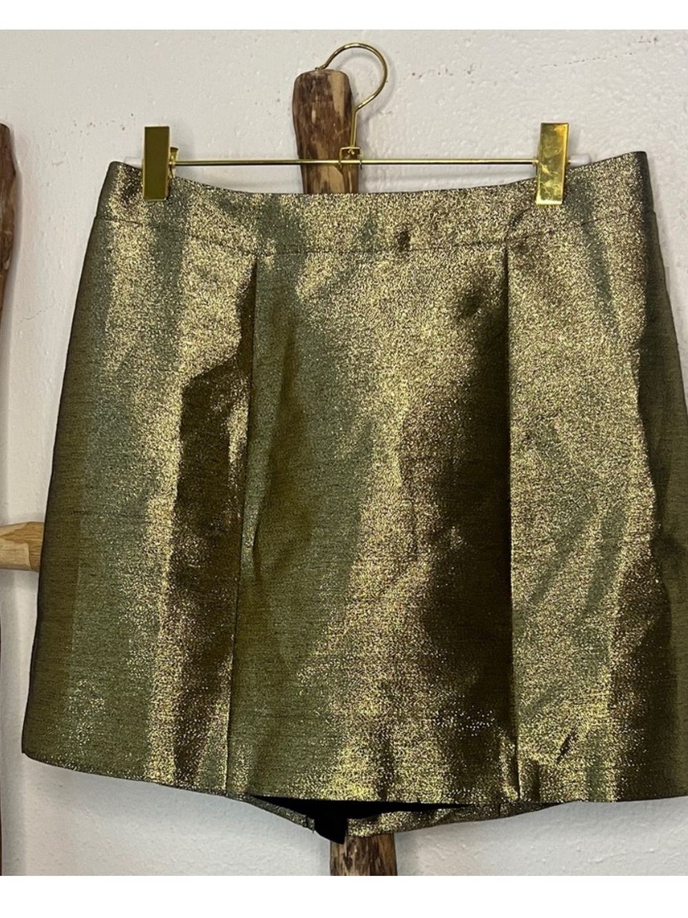For Love And Lemons Shimmering Gold Mini Skirt NWT Party Medium